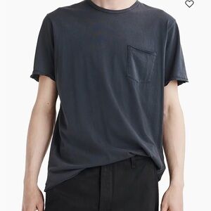 rag & bone Principle Jersey Miles Tee Washed Charcoal